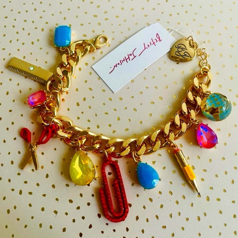 Betsey Johnson Back to School Charm Bracelet